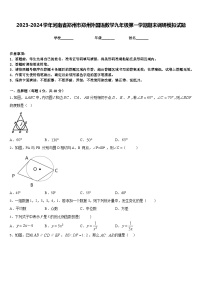 2023-2024学年河南省郑州市郑州外国语数学九年级第一学期期末调研模拟试题含答案