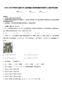 2023-2024学年浙江省嘉兴市上海外国语大秀洲外国语学校数学九上期末考试试题含答案