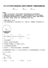 2023-2024学年浙江省杭州余杭区六校联考九年级数学第一学期期末监测模拟试题含答案