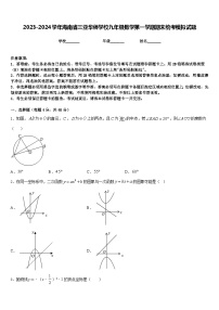 2023-2024学年海南省三亚华侨学校九年级数学第一学期期末统考模拟试题含答案