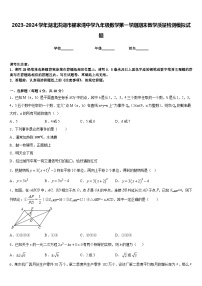 2023-2024学年湖北洪湖市瞿家湾中学九年级数学第一学期期末教学质量检测模拟试题含答案