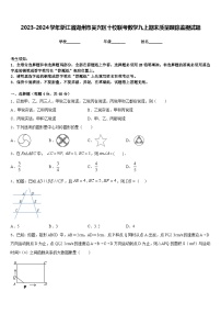 2023-2024学年浙江省湖州市吴兴区十校联考数学九上期末质量跟踪监视试题含答案