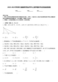 2023-2024学年浙江省温州市秀山中学九上数学期末学业质量监测试题含答案