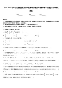 2023-2024学年湖北省黄冈市麻城市思源实验学校九年级数学第一学期期末统考模拟试题含答案