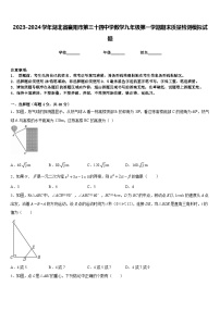 2023-2024学年湖北省襄阳市第三十四中学数学九年级第一学期期末质量检测模拟试题含答案