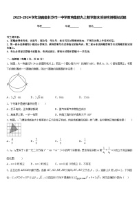 2023-2024学年湖南省长沙市一中学教育集团九上数学期末质量检测模拟试题含答案