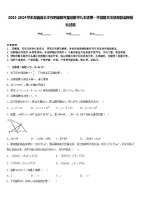 2023-2024学年湖南省长沙市明德教育集团数学九年级第一学期期末质量跟踪监视模拟试题含答案