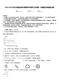 2023-2024学年甘肃省白银市景泰四中学数学九年级第一学期期末经典模拟试题含答案