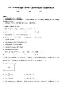 2023-2024学年湖南省长沙市湘一立信实验学校数学九上期末联考试题含答案