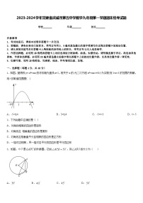 2023-2024学年甘肃省武威市第五中学数学九年级第一学期期末统考试题含答案