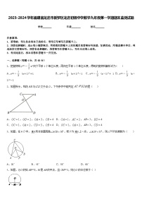 2023-2024学年福建省龙岩市新罗区龙岩初级中学数学九年级第一学期期末监测试题含答案