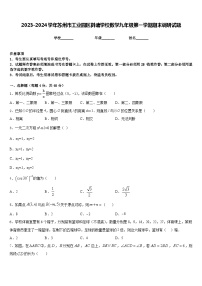 2023-2024学年苏州市工业园区斜塘学校数学九年级第一学期期末调研试题含答案