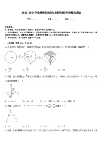 2023-2024学年贵州安龙县九上数学期末检测模拟试题含答案