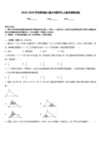 2023-2024学年贵州省六盘水市数学九上期末调研试题含答案