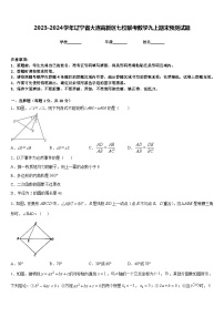 2023-2024学年辽宁省大连高新区七校联考数学九上期末预测试题含答案