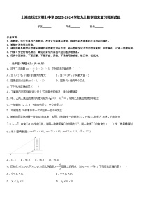 上海市松江区第七中学2023-2024学年九上数学期末复习检测试题含答案