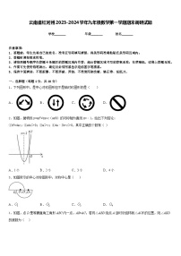 云南省红河州2023-2024学年九年级数学第一学期期末调研试题含答案