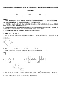 云南省曲靖市马龙区通泉中学2023-2024学年数学九年级第一学期期末教学质量检测模拟试题含答案