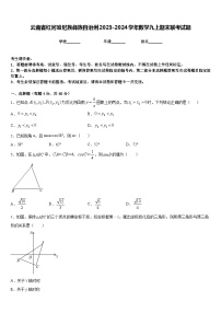 云南省红河哈尼族彝族自治州2023-2024学年数学九上期末联考试题含答案