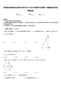 吉林省长春市南关区东北师大附中2023-2024学年数学九年级第一学期期末复习检测模拟试题含答案