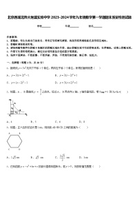 北京西城北师大附属实验中学2023-2024学年九年级数学第一学期期末质量检测试题含答案