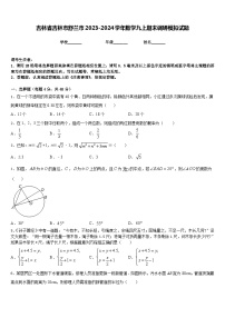 吉林省吉林市舒兰市2023-2024学年数学九上期末调研模拟试题含答案