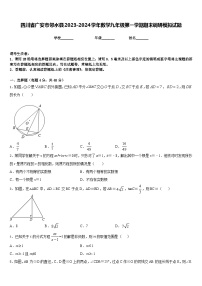 四川省广安市邻水县2023-2024学年数学九年级第一学期期末调研模拟试题含答案