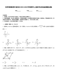 天津市蓟州区第三联合区2023-2024学年数学九上期末学业质量监测模拟试题含答案