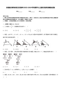 安徽省合肥包河区五校联考2023-2024学年数学九上期末质量检测模拟试题含答案