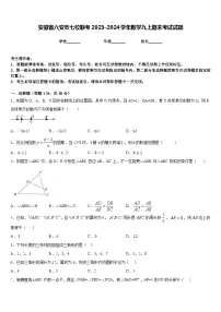 安徽省六安市七校联考2023-2024学年数学九上期末考试试题含答案