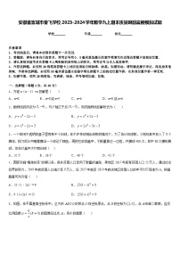 安徽省宣城市奋飞学校2023-2024学年数学九上期末质量跟踪监视模拟试题含答案