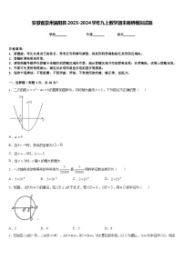 安徽省豪州涡阳县2023-2024学年九上数学期末调研模拟试题含答案