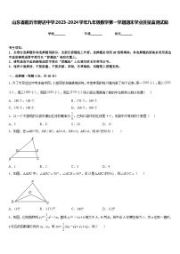 山东省临沂市野店中学2023-2024学年九年级数学第一学期期末学业质量监测试题含答案