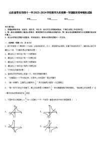 山东省枣庄市四十一中2023-2024学年数学九年级第一学期期末统考模拟试题含答案