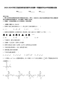 2023-2024学年江苏省苏州市梁丰数学九年级第一学期期末学业水平测试模拟试题含答案