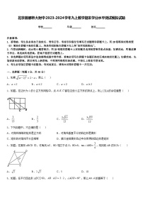 北京首都师大附中2023-2024学年九上数学期末学业水平测试模拟试题含答案