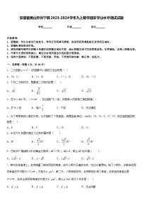 安徽省黄山市休宁县2023-2024学年九上数学期末学业水平测试试题含答案