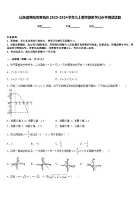 山东省青岛市黄岛区2023-2024学年九上数学期末学业水平测试试题含答案