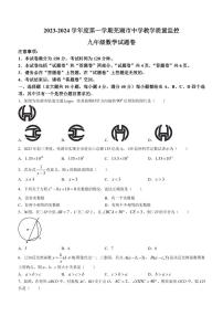 安徽省芜湖市2023-2024学年九年级上学期期末数学试题