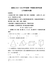 2023-2024学年陕西省咸阳市秦都区九年级（上）学期期末数学试题（含解析）