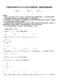 广西钦州市东场中学2023-2024学年九年级数学第一学期期末监测模拟试题含答案