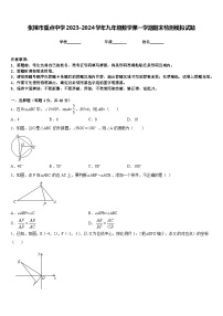 张掖市重点中学2023-2024学年九年级数学第一学期期末检测模拟试题含答案