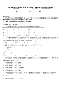 江苏泰州周庄初级中学2023-2024学年九上数学期末质量跟踪监视试题含答案