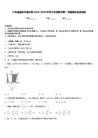 江苏省南京市溧水县2023-2024学年九年级数学第一学期期末监测试题含答案