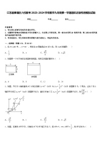 江苏省姜堰区六校联考2023-2024学年数学九年级第一学期期末达标检测模拟试题含答案