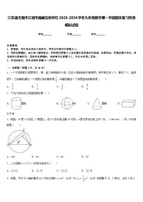 江苏省无锡市江阴市南闸实验学校2023-2024学年九年级数学第一学期期末复习检测模拟试题含答案