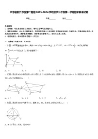 江苏省新沂市度第二期期2023-2024学年数学九年级第一学期期末联考试题含答案