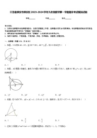 江苏省淮安市淮安区2023-2024学年九年级数学第一学期期末考试模拟试题含答案