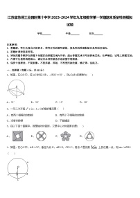 江苏省苏州工业园区第十中学2023-2024学年九年级数学第一学期期末质量检测模拟试题含答案