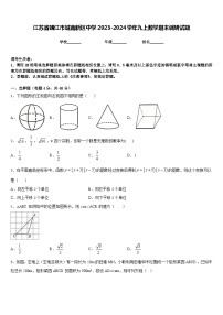 江苏省靖江市城南新区中学2023-2024学年九上数学期末调研试题含答案